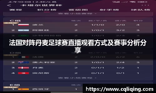 法国对阵丹麦足球赛直播观看方式及赛事分析分享